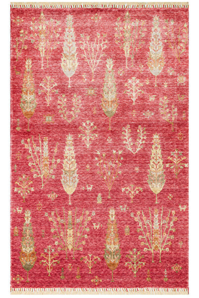 Eko Halı Zara 08 Red Autumn Bambu Kullanılarak El Emeği Ile Özel Üretilen Mod...