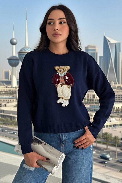 Moda Amore Pulover tricot cu ursuleț 005