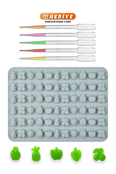 Getshop قالب سيليكون لصنع حلوى الإيبوكسي على شكل فواكه صغيرة من هاريبو - مع ه...
