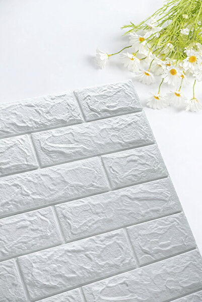 UKAB Kendinden Yapışkanlı Dekoratif 3d Beyaz Duvar Paneli Esnek Duvar Kağıdı ...