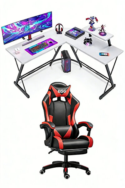 EGG كرسي كمبيوتر قابل للتعديل، مناسب للمكاتب، مصنوع من جلد البولي يوريثان، بم...