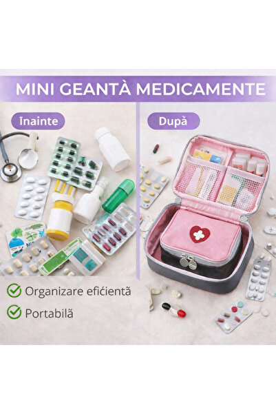SMARTECH Geantă mini pentru depozitarea medicamentelor cu fermoar