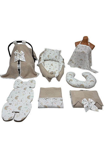 Happy Baby Dikiş Atölyesi 10’lu Babynest Puset Örtüsü Alt Açma Emzirme Yastığ...