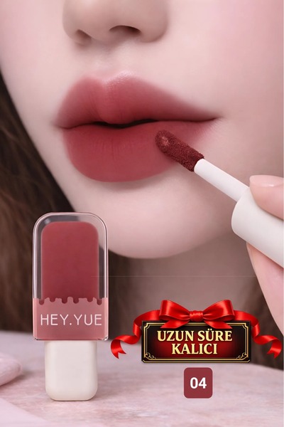 Hey Yue Mat Tint Stick Mix 04 – Gün Boyu Kalıcı, Doğal Dudak Dolgunluğu & Sof...