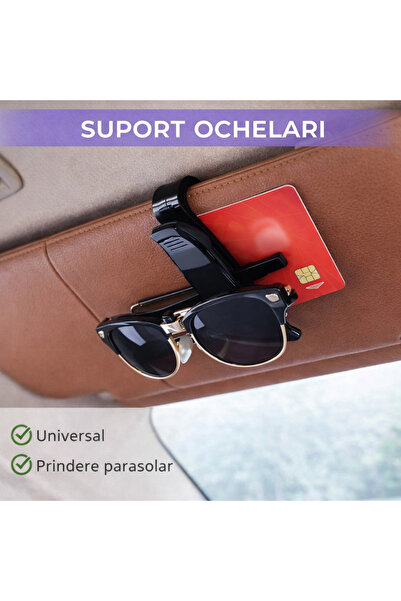 SMARTECH Suport auto pentru ochelari, prindere parasolar, negru