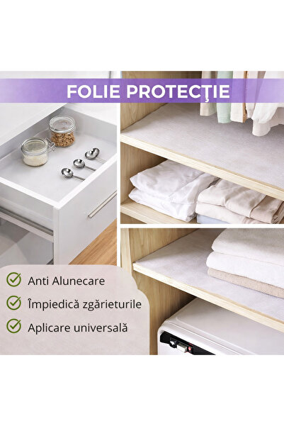 SMARTECH Folie Protectie Antialunecare Pentru Sertare, XXL, 300 x 50 cm, Tran...