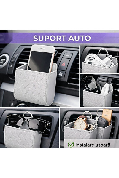 SMARTECH Suport auto universal, grilă de ventilație, bej