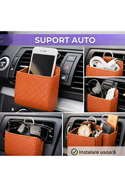 SMARTECH Suport auto universal, grilă de ventilație, maro