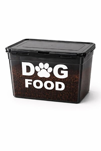 DEEMBRO füme renkli 9 Lt Köpek Maması Saklama Kabı Kutusu Sızdırmaz Contalı S...