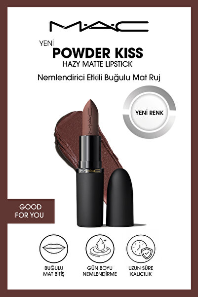 M.A.C Powder Kiss Hazy Matte Lipstick Nemlendirici Etkili Buğulu Mat Ruj - Go...