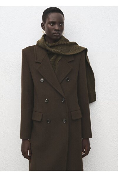 MANGO Woman Kruvaze yün palto