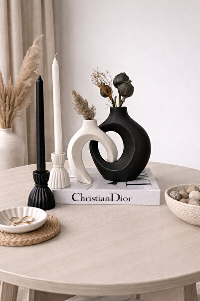 yintu home Dekoratif Bohem Tarz Sevgili Sarmaşık Vazo ve Şamdan Mumluk Set Bi...