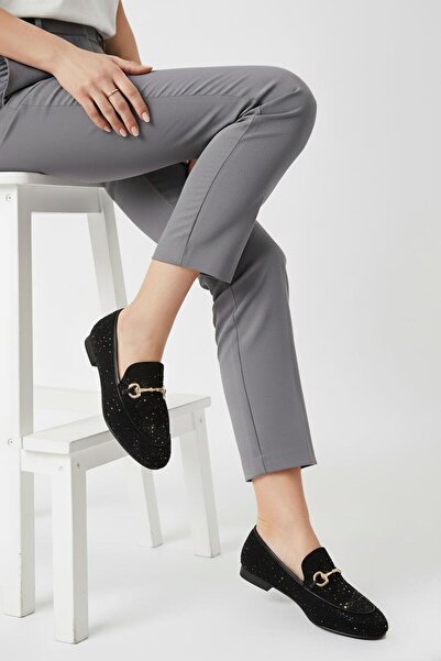 37Numara حذاء لوفر كبير الحجم مرصع بالأحجار 41-42-43-44-أسود من الجلد المدبوغ...