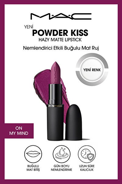 M.A.C Powder Kiss Hazy Matte Lipstick Nemlendirici Etkili Buğulu Mat Ruj - On...