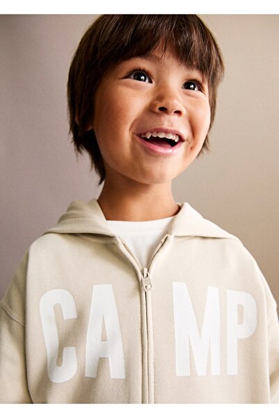 MANGO Baby Desenli kapüşonlu sweatshirt