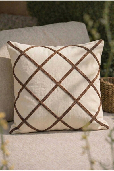 Shopyteks Модерна минималистична декоративна калъфка за възглавница с кръстос...