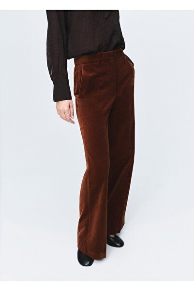 MANGO Woman Kadife kumaş pantolon