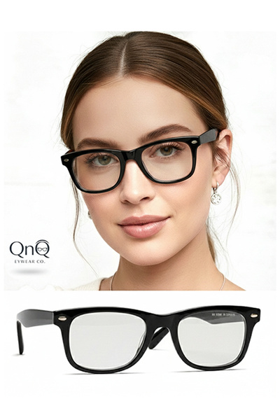 QnQ SİYAH Mavi Işık Korumalı Gözlük Güneş Gözlüğü
