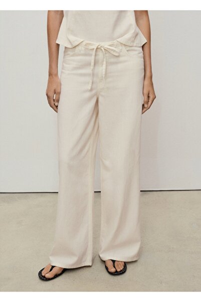 MANGO Woman Kemerli wideleg jean pantolon