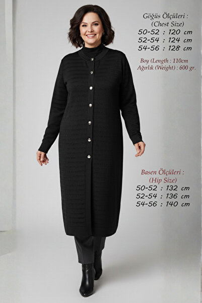 Laden Women's Knitwear Seasonal Spring Glittery Hijab Cap Large Size Long Mer...