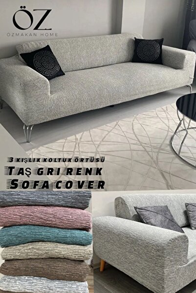 ÖZMAKAN Jakarlı 3kişilik Koltuk Örtüsü , Çekyat, Kanepe ,koltuk Kılıfı 1 Adet...