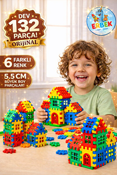 Erbek Puzzle City 3D Yapı Ve Tasarım Blokları 132 Parça Eğitici, Zeka Gelişti...
