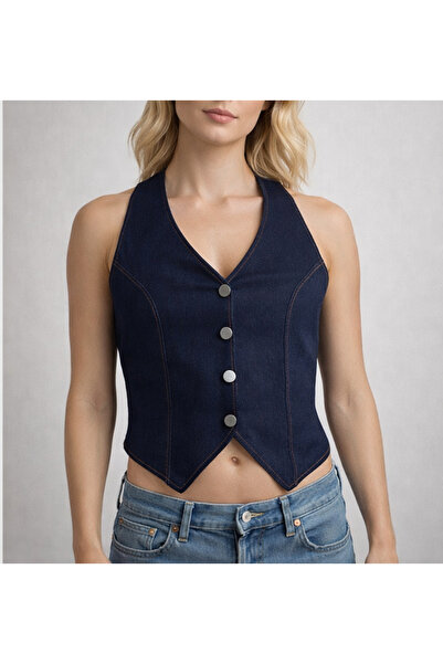 MRV DESIGN Denim Vest Bustier