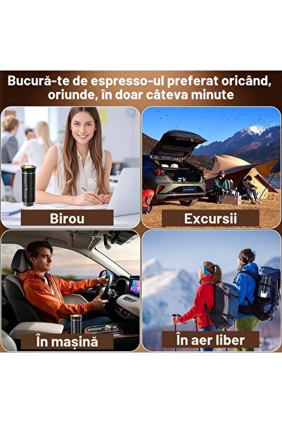INVICTWIN Espressor Cafea Portabil 3 în 1 - Compatibil cu Cafea Măcinată, Capsule Dolce Gusto & Nespresso