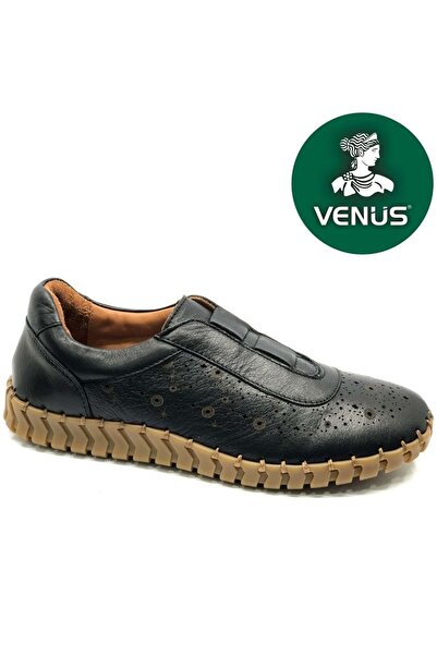 Venüs Kestrel Γνήσιο Δερμάτινο Ορθοπεδικά Γυναικεία Παπούτσια Casual ΜΑΥΡΟ