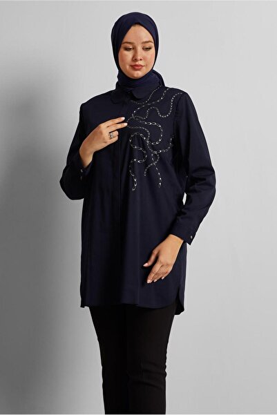 Alvina Embroidered Large Size Tunic 20760