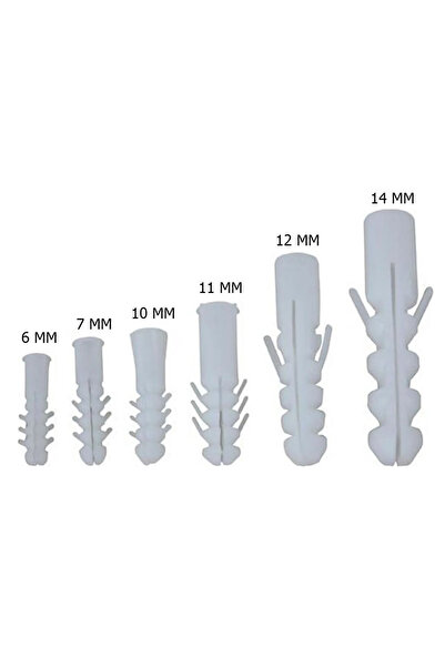 MADE Plastik Dubel Beyaz 6 Mm ( 100 Adet )