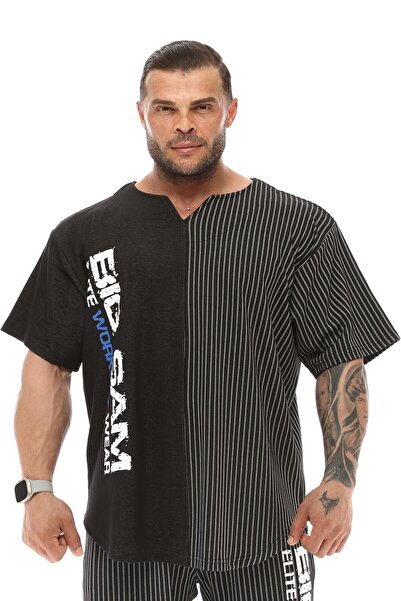 Big Sam Oversize Bodybuilding Rag Top T-shirt 3247