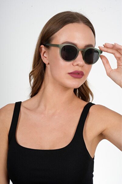 Polo Exchange Matte Green Round Sunglasses