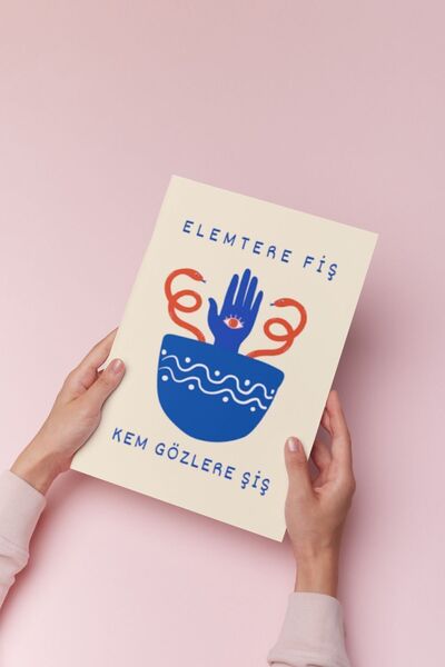 Hello Melody Design Εκτύπωση "KEM GÖZ SAVAR" - Χωρίς πλαίσιο και συλλεκτικό "