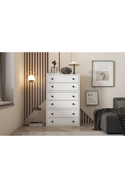 Nettrends Çekmeceli Sifonyer Beyaz 65 Cm Sfn-1036-ç