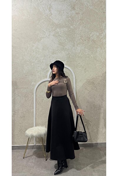 peri tower منتج جديد: تنورة سكوبا سوداء للنساء 0069