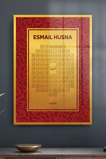 Decovetro Slikanje na staklu Esmaul Hüsna Religiozna islamska slika