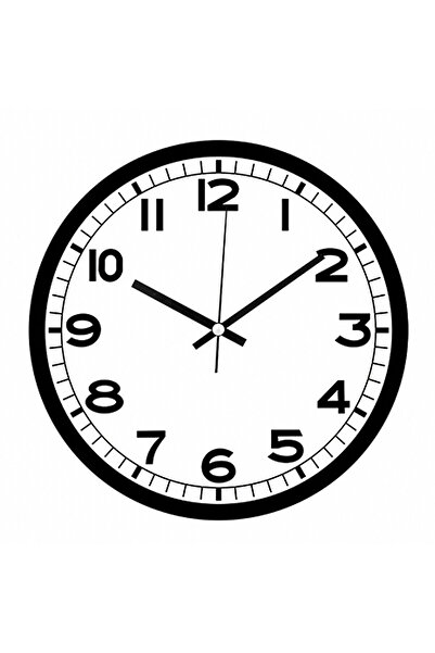 Efe Metal Görünümlü Klasik Duvar Saati Siyah 216-1