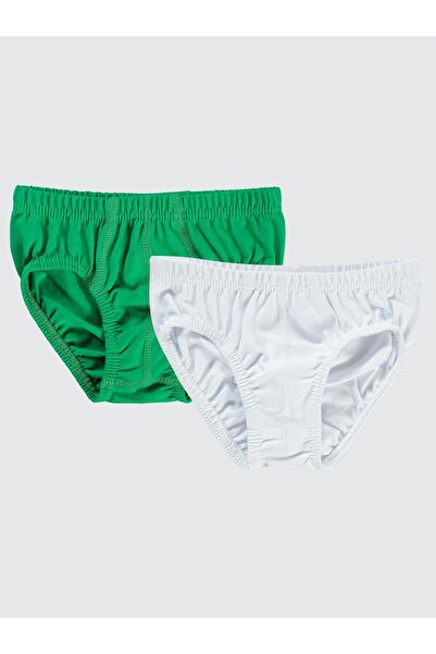 Civil Boys Erkek Çocuk 2'li Külot Set 2-10 Yaş Yeşil Beyaz