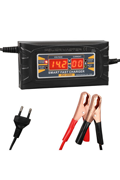 Powermaster SON-1206D 12 Volt 6 Amper Dijital Göstergeli Akıllı Akü Şarj Cihazı