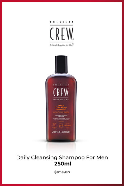 American Crew Daily Cleansing Shampoo 250 ml – Erkek Günlük Saç Temizleme ve ...