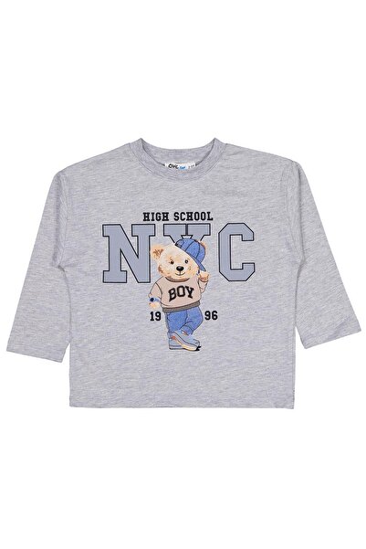 Civil Boys Суитшърт с принт на мечка от Ню Йорк за деца на възраст 2-5 години...