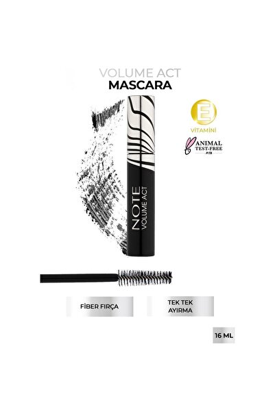 NOTE Cosmetic - Volume Act Maskara Siyah Maskara-