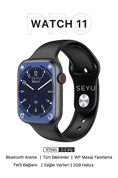 SEYUWATCH Watch 11 Pro Akıllı Saat Iphone ve Android Tüm Telefonlara Uyumlu S...
