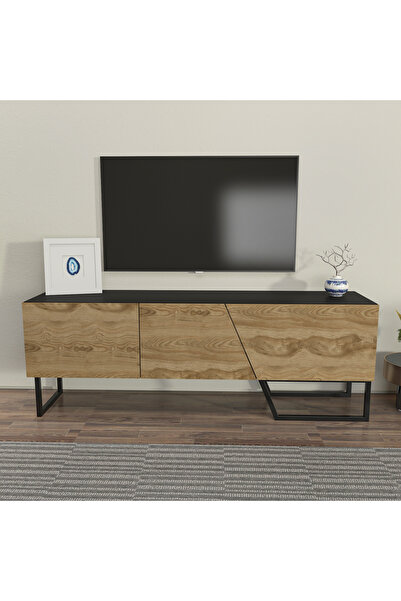 Decorotika PARLA TV UNİTESİ SİYAH-UD SİYAH DEMİR