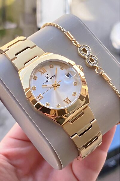 Daniel Klein Kadın Kol Saati Gold Renk Çelik 3 Atm Su Geçirmez 2 Yıl Garantil...