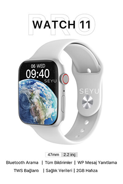 SEYUWATCH Watch 9 Pro Akıllı Saat Iphone Uyumlu Ve Android Tüm Telefonlara Uy...