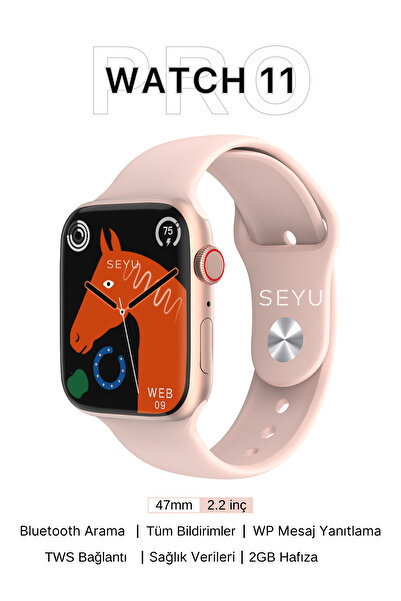 SEYUWATCH Watch 9 Pro Akıllı Saat Iphone Ve Android Tüm Telefonlara Uyumlu Sm...
