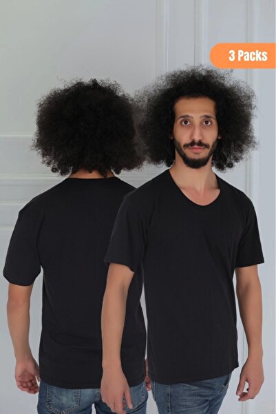 CENNETOĞLU Men's 3-Piece Crew Neck Undershirt in Special Package