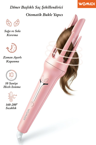 womidi Otomatik Saç Maşası – Otomatik Bukle Yapıcı Saç Şekillendirici 10 Sn H...